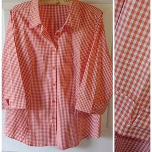 Peach Gingham Check Shirt 18/20